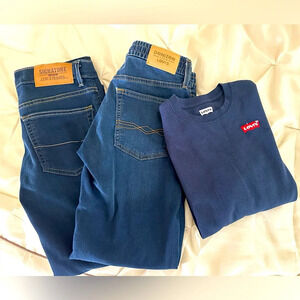 NWOT-Levi’s Boys Lot-Two Pairs of Jeans‎ Boys 12 & Boys 14-16 Long Sleeve Top
